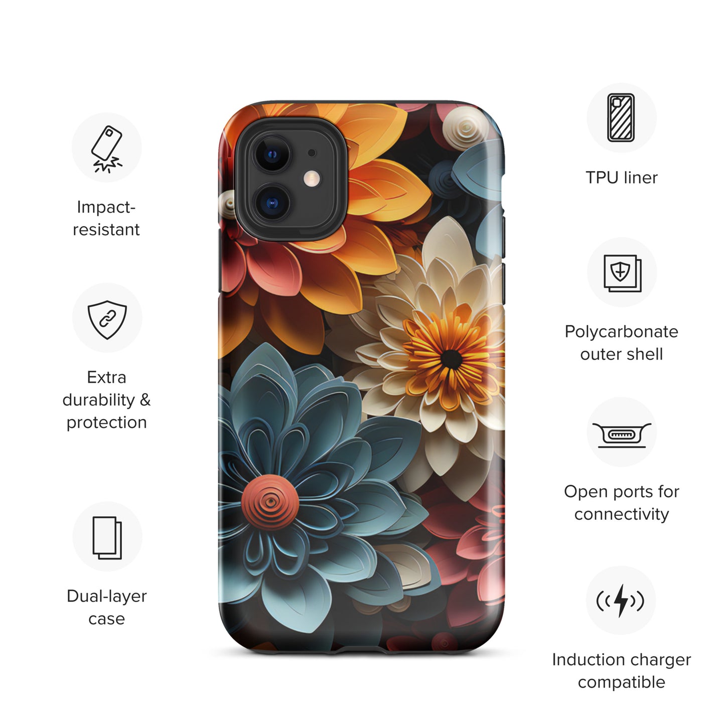 Tough Case for iPhone® - Flowers