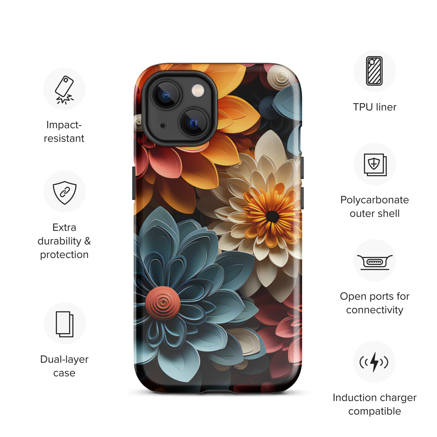 Tough Case for iPhone® - Flowers