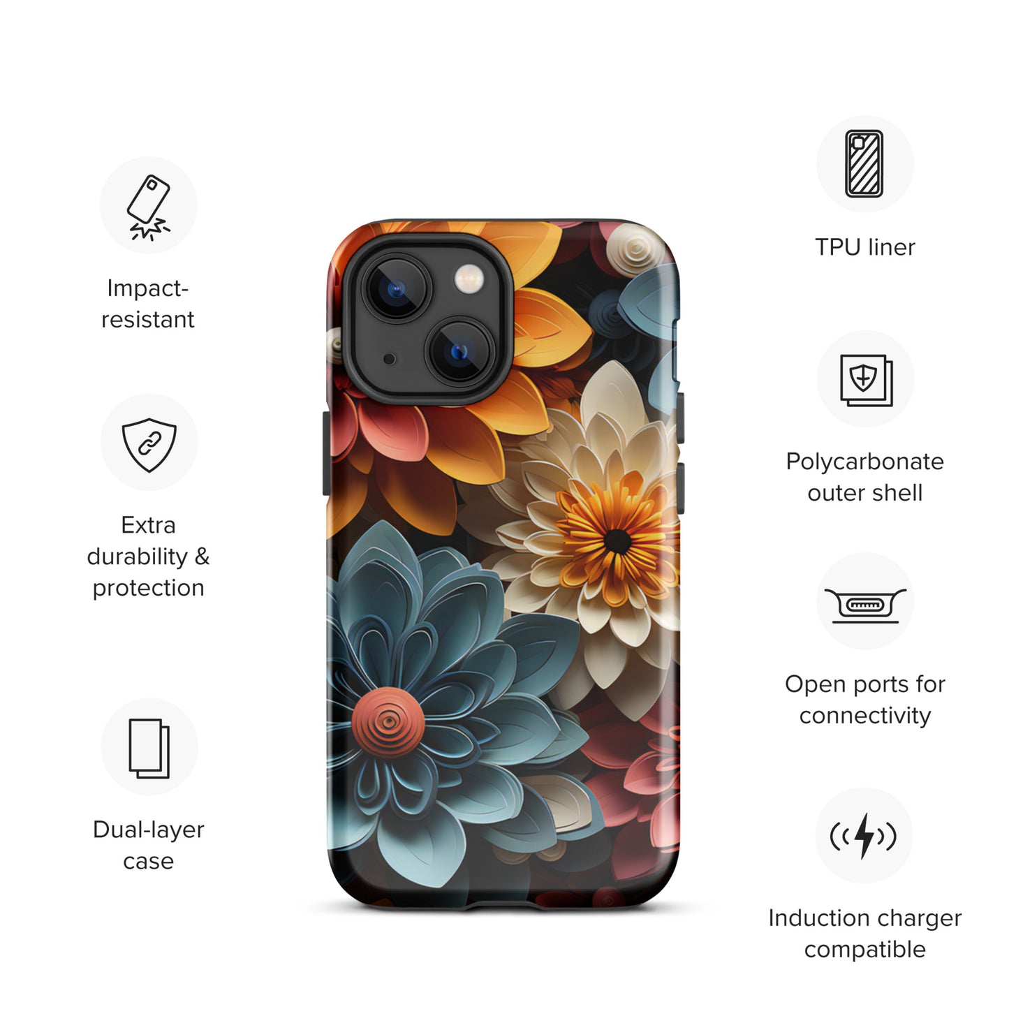 Tough Case for iPhone® - Flowers