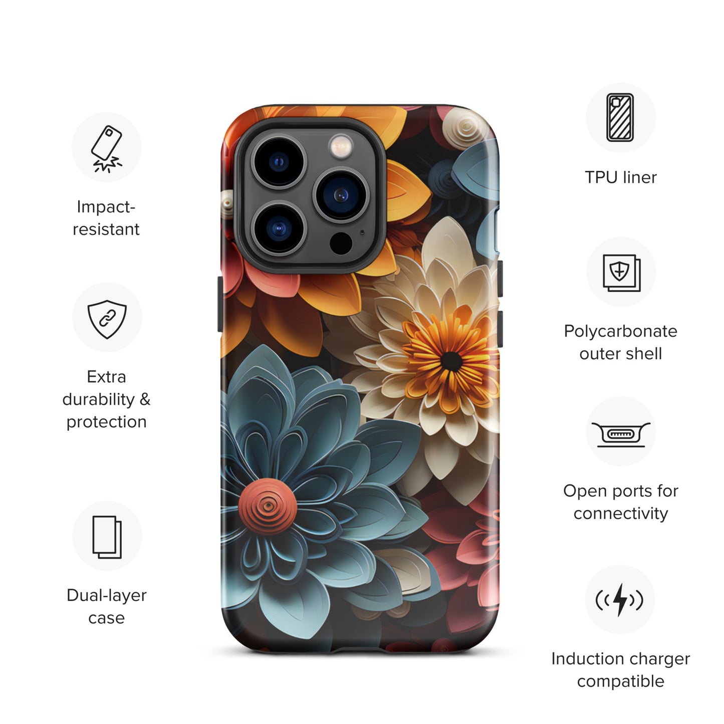 Tough Case for iPhone® - Flowers