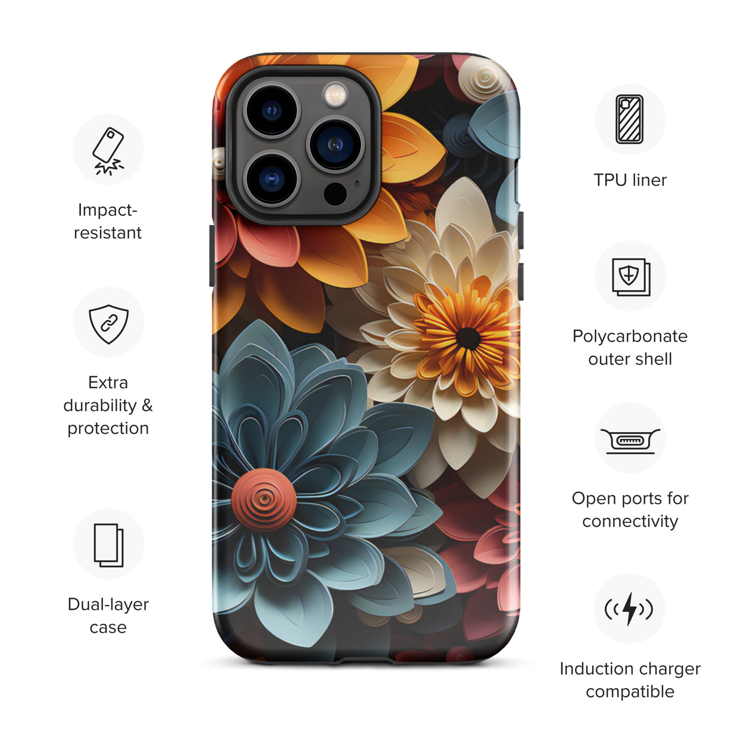 Tough Case for iPhone® - Flowers