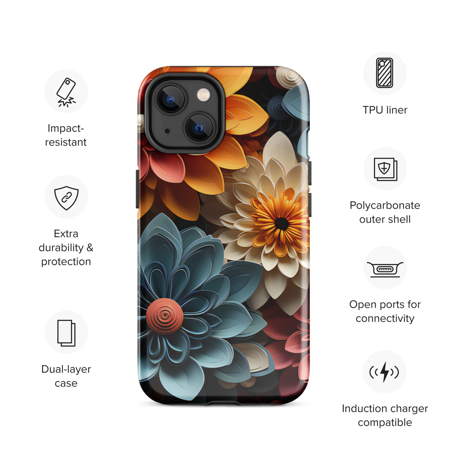 Tough Case for iPhone® - Flowers