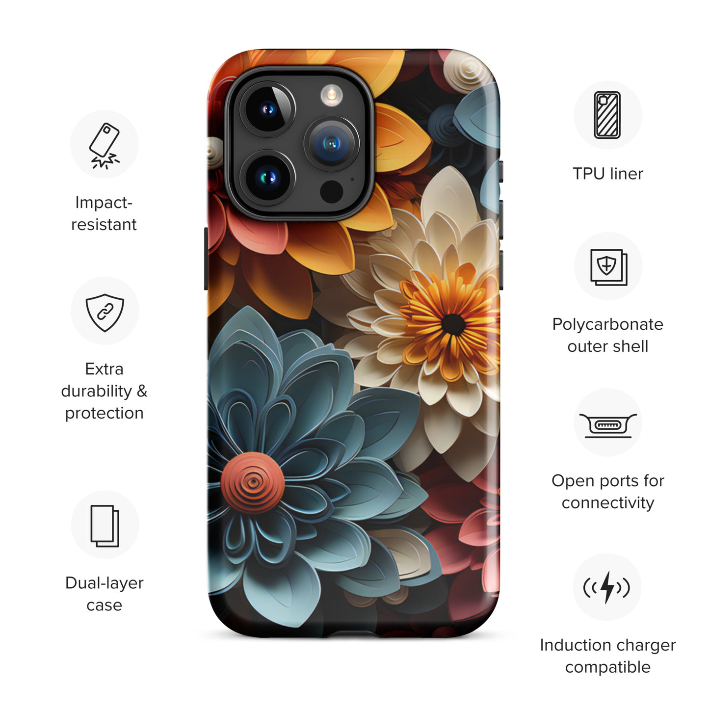 Tough Case for iPhone® - Flowers
