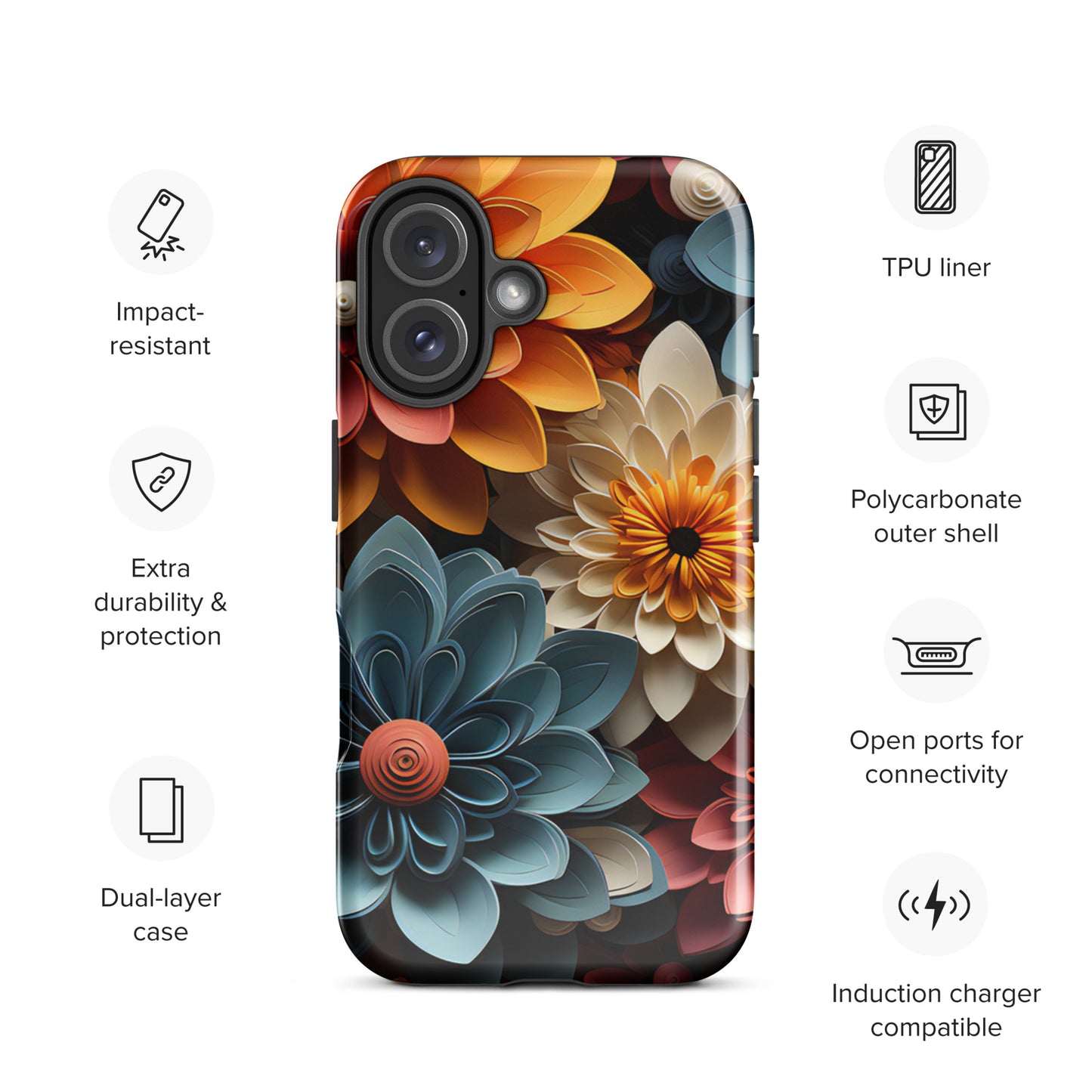 Tough Case for iPhone® - Flowers