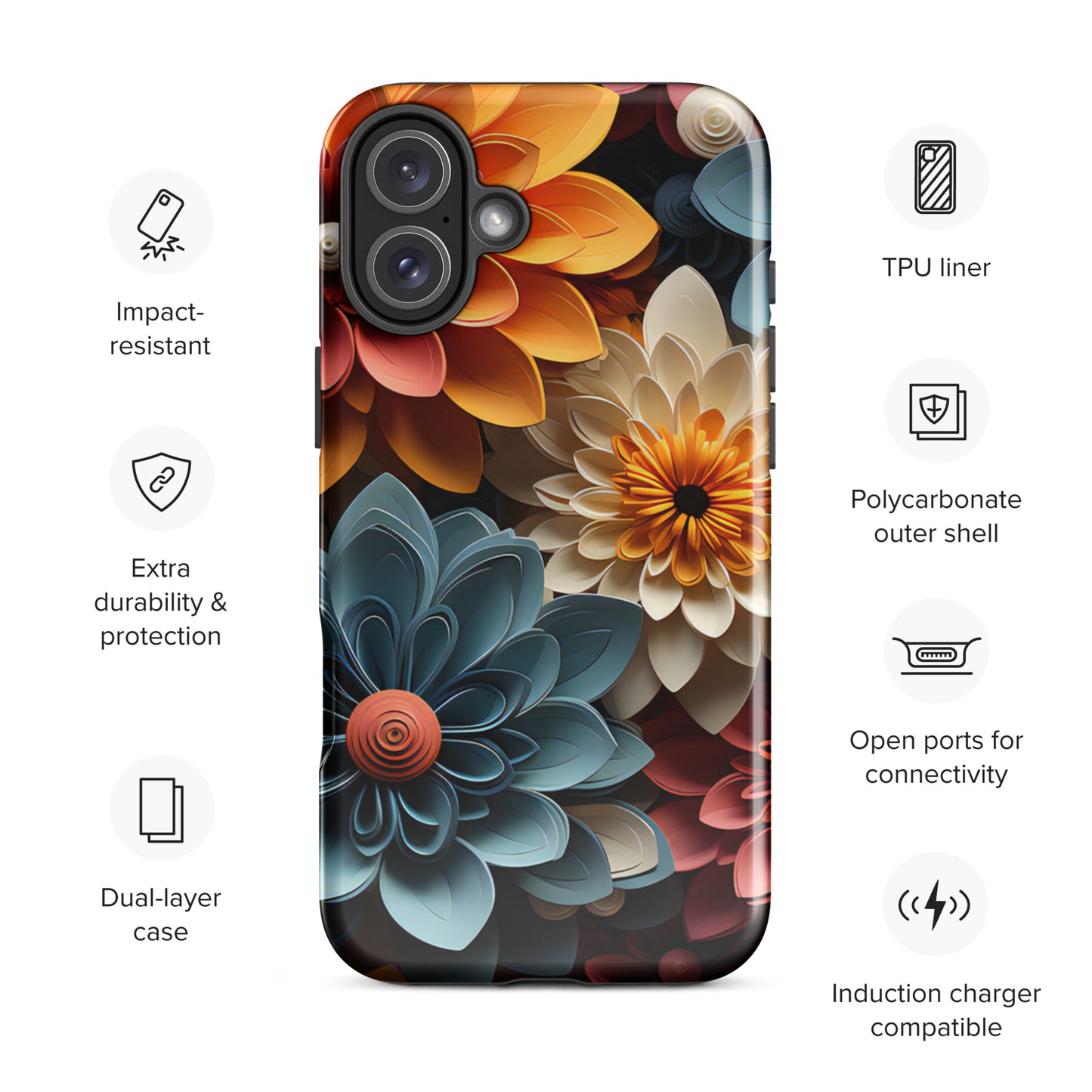 Tough Case for iPhone® - Flowers