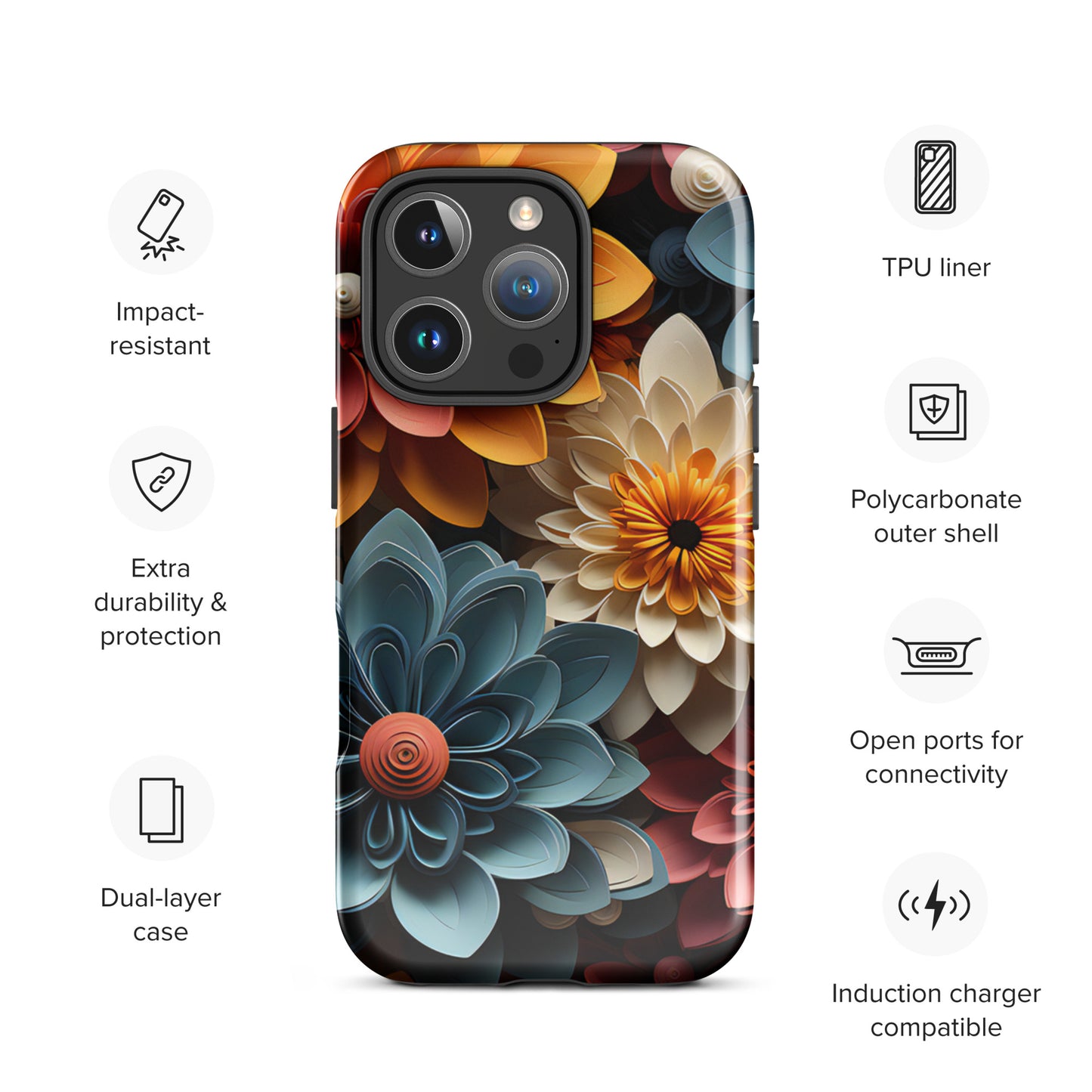 Tough Case for iPhone® - Flowers