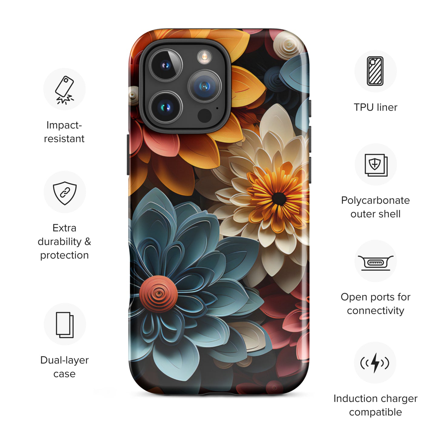 Tough Case for iPhone® - Flowers