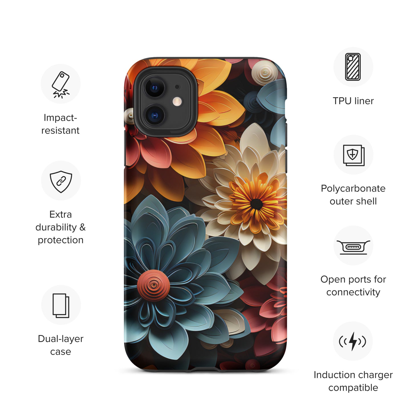 Tough Case for iPhone® - Flowers