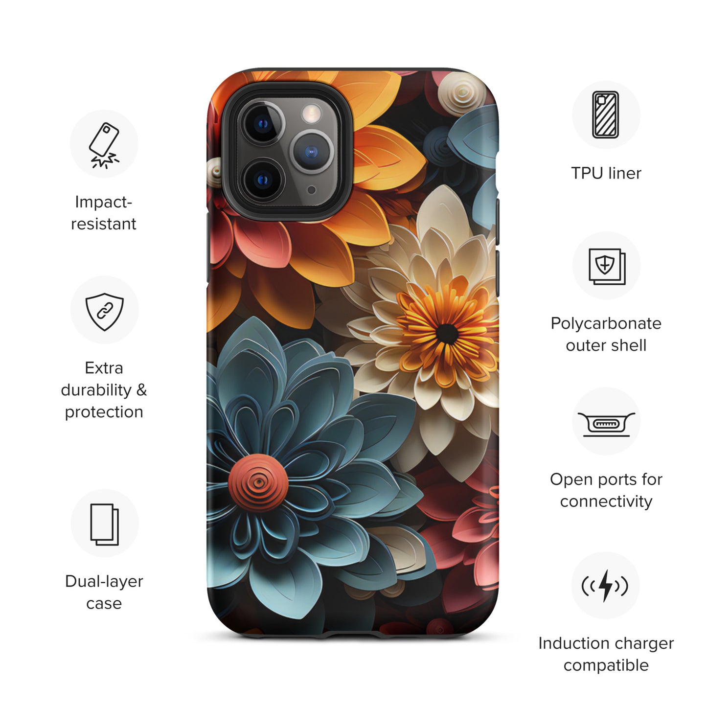 Tough Case for iPhone® - Flowers