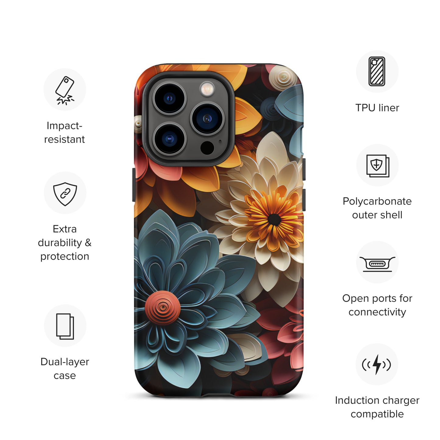 Tough Case for iPhone® - Flowers