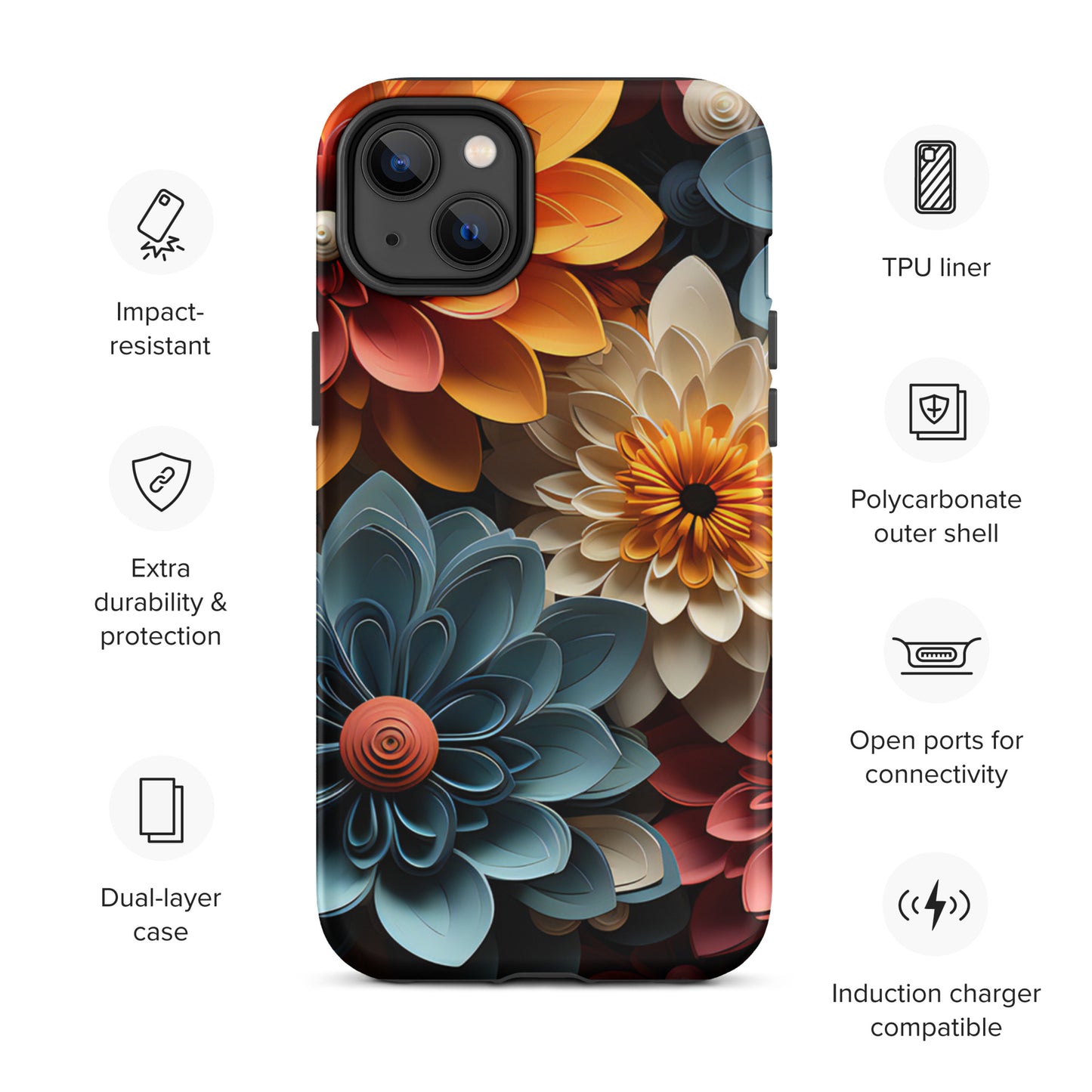 Tough Case for iPhone® - Flowers