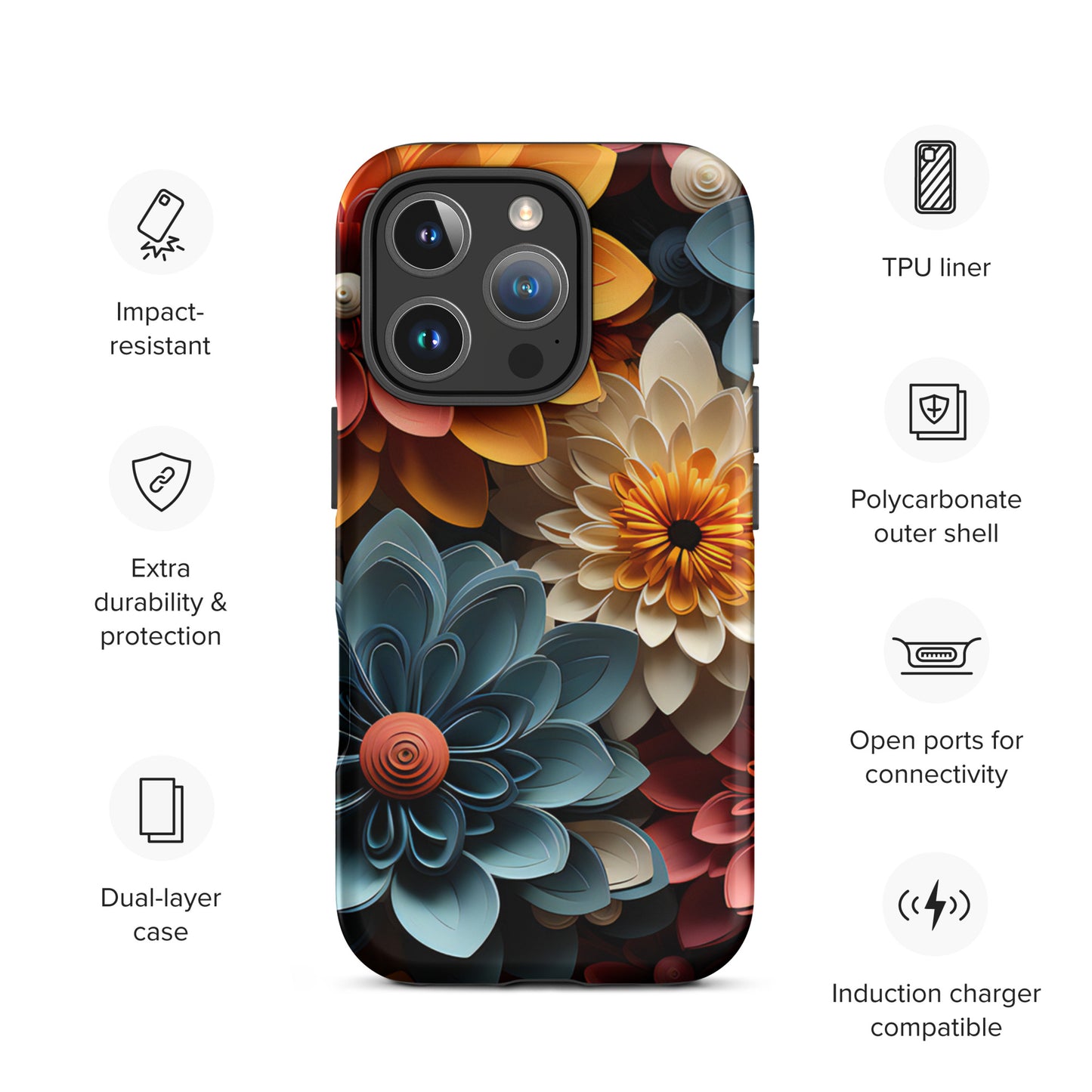 Tough Case for iPhone® - Flowers