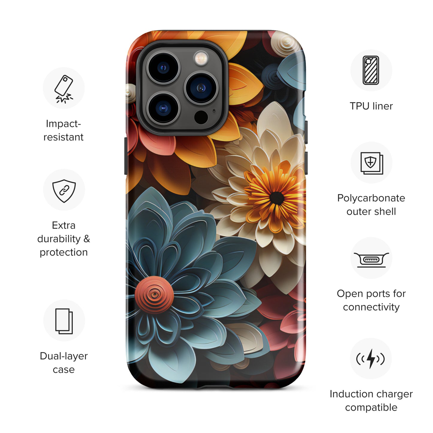 Tough Case for iPhone® - Flowers