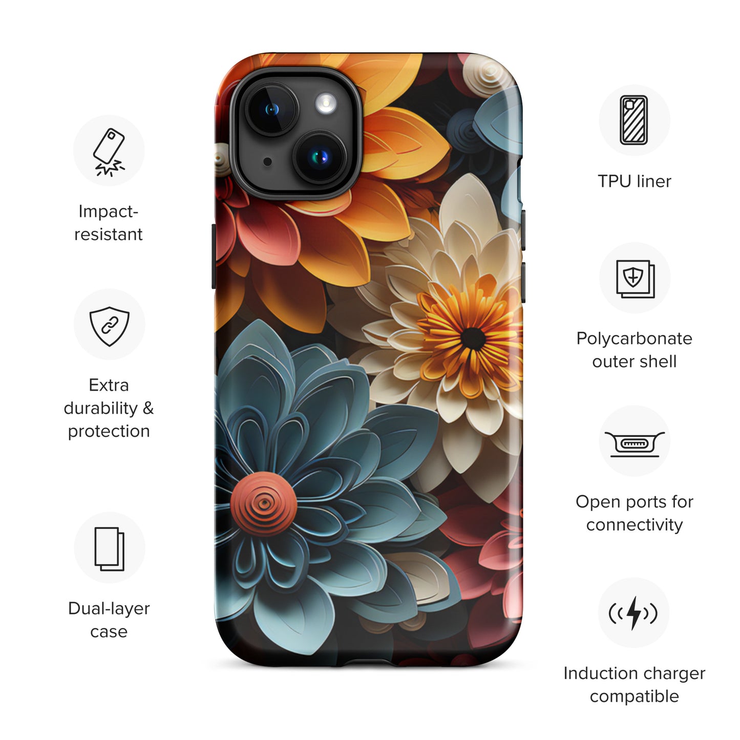 Tough Case for iPhone® - Flowers