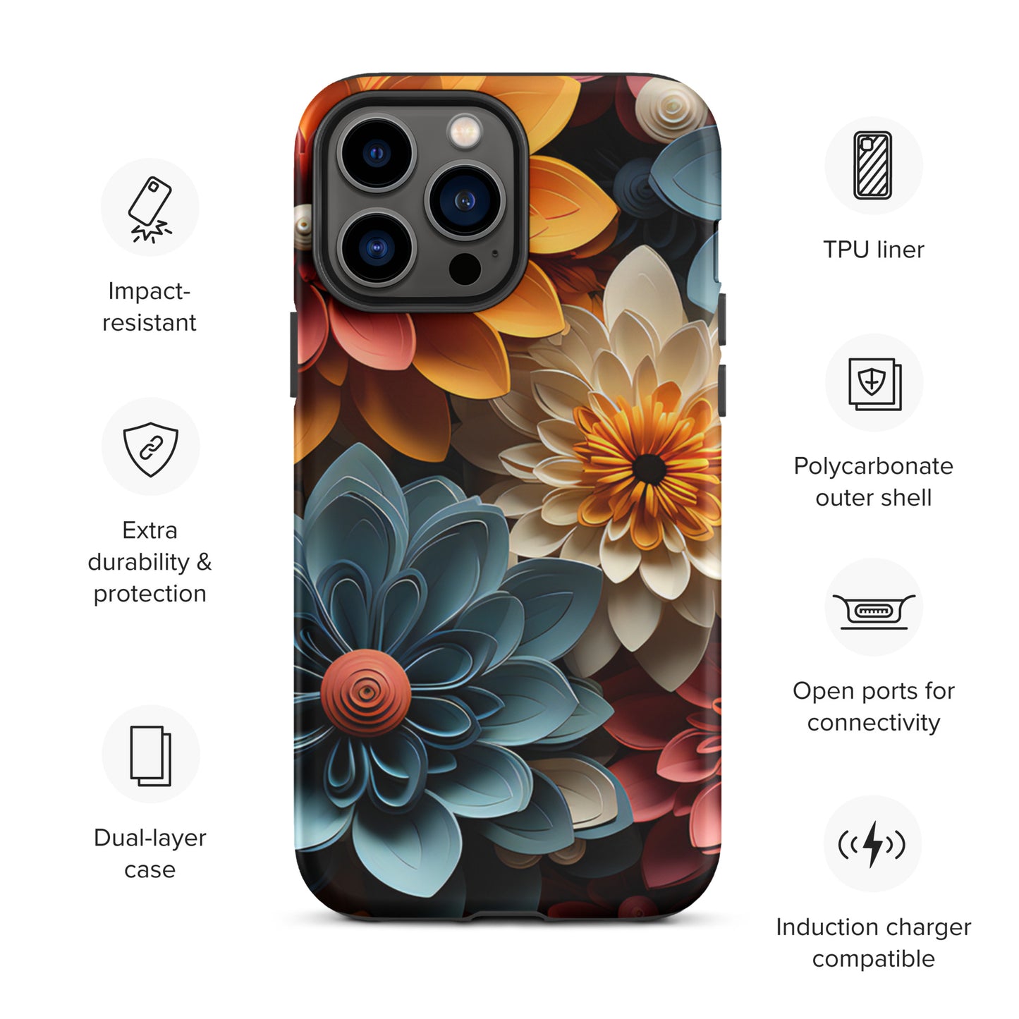 Tough Case for iPhone® - Flowers