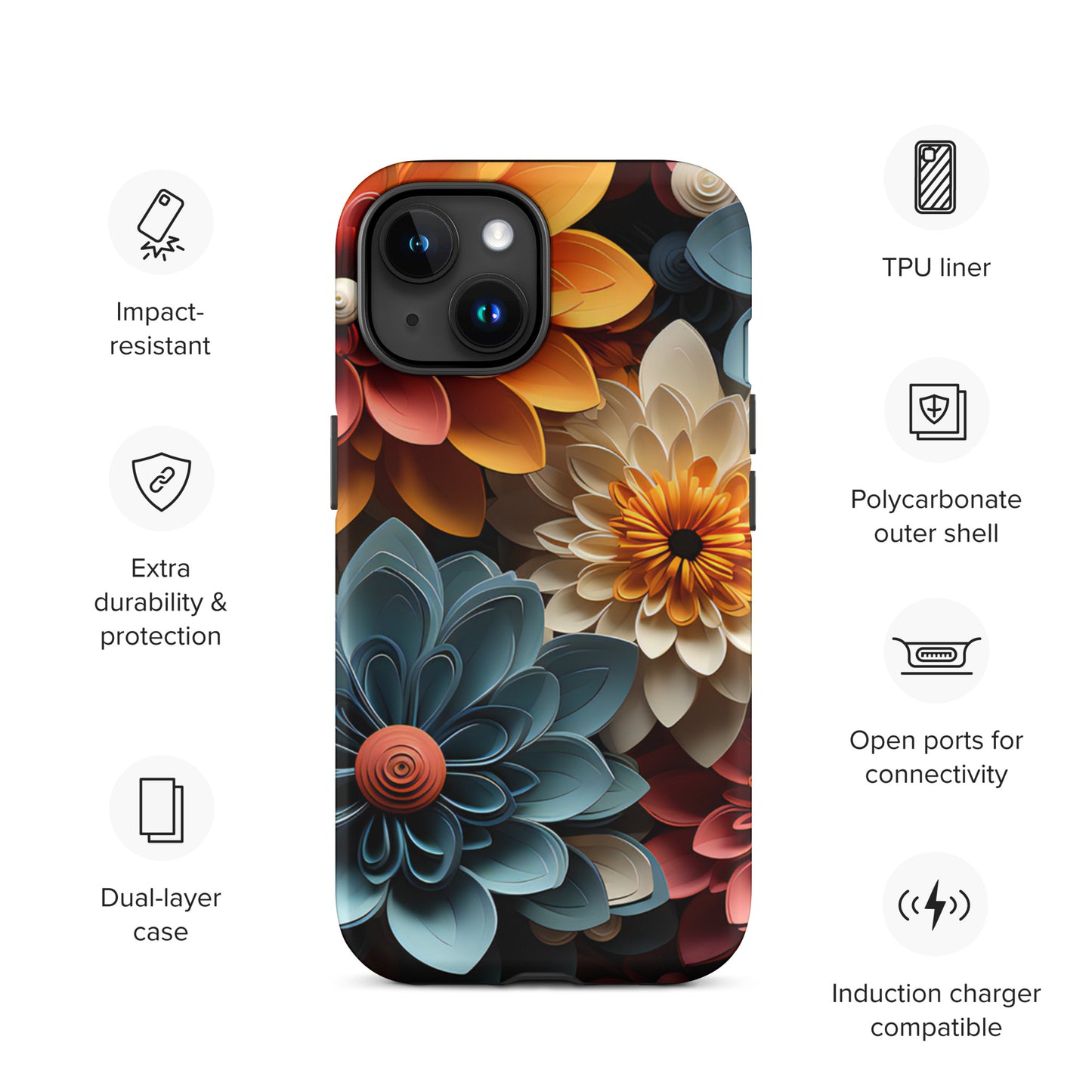 Tough Case for iPhone® - Flowers