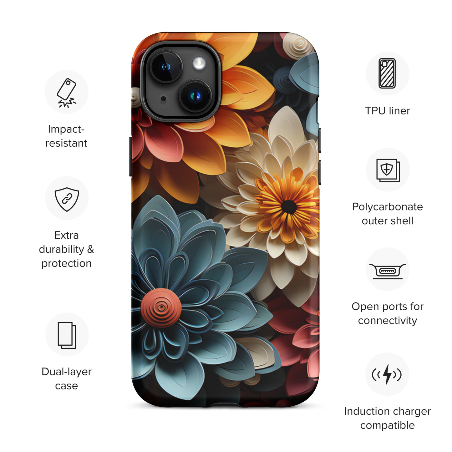 Tough Case for iPhone® - Flowers