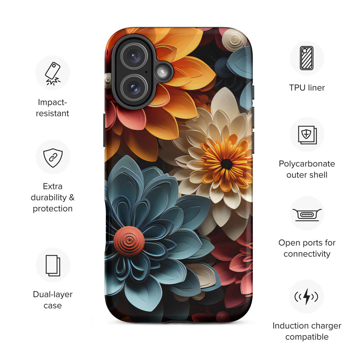 Tough Case for iPhone® - Flowers